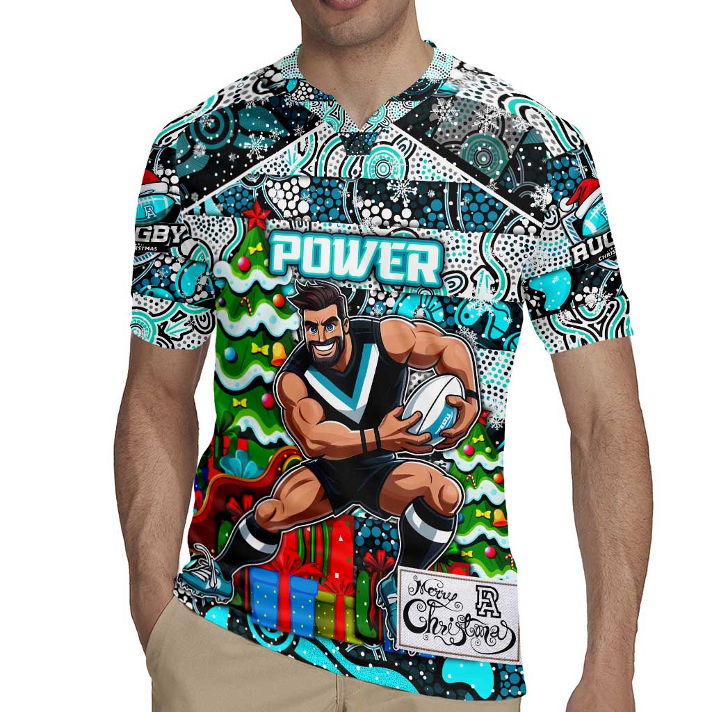 Custom Power Rugby Merry Christmas Rugby Jersey Indigenous Australian Art