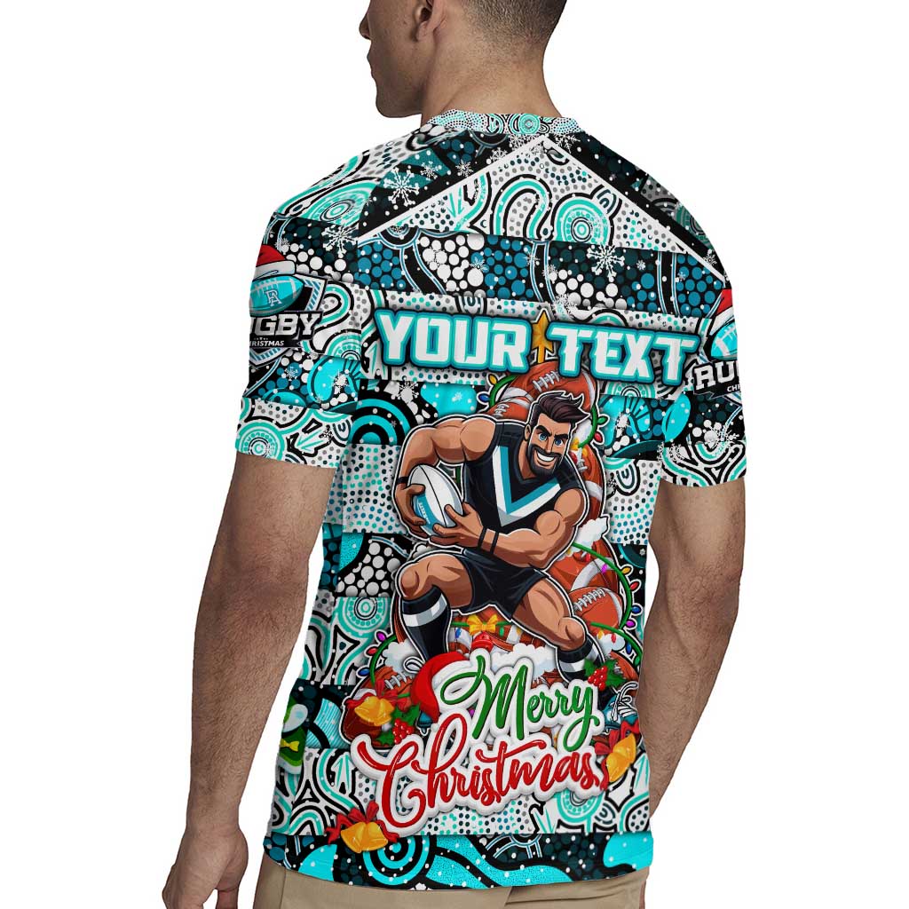 Custom Power Rugby Merry Christmas Rugby Jersey Indigenous Australian Art