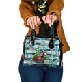 Power Football Merry Christmas Shoulder Handbag Indigenous Australian Art