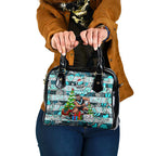 Power Football Merry Christmas Shoulder Handbag Indigenous Australian Art