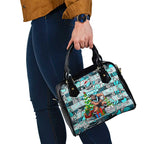 Power Football Merry Christmas Shoulder Handbag Indigenous Australian Art
