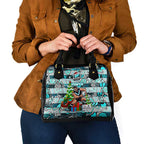 Power Football Merry Christmas Shoulder Handbag Indigenous Australian Art