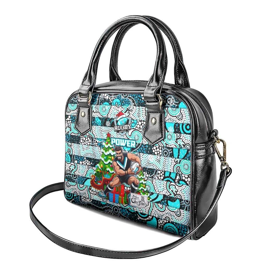 Power Football Merry Christmas Shoulder Handbag Indigenous Australian Art