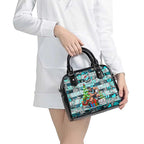 Power Football Merry Christmas Shoulder Handbag Indigenous Australian Art