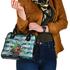 Power Football Merry Christmas Shoulder Handbag Indigenous Australian Art