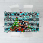 Power Football Merry Christmas Tablecloth Indigenous Australian Art