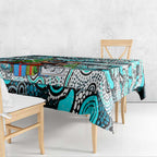 Power Football Merry Christmas Tablecloth Indigenous Australian Art