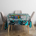 Power Football Merry Christmas Tablecloth Indigenous Australian Art