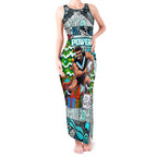 Custom Power Rugby Merry Christmas Tank Maxi Dress Indigenous Australian Art