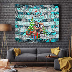 Power Football Merry Christmas Tapestry Indigenous Australian Art