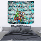 Power Football Merry Christmas Tapestry Indigenous Australian Art