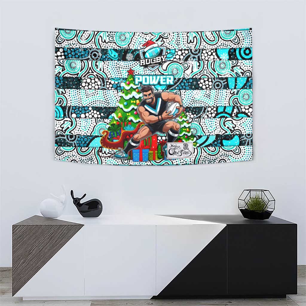 Power Football Merry Christmas Tapestry Indigenous Australian Art