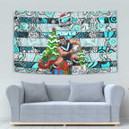 Power Football Merry Christmas Tapestry Indigenous Australian Art