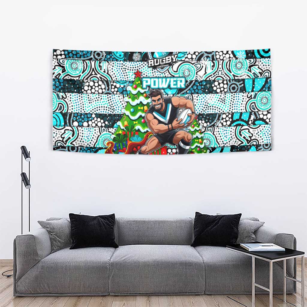 Power Football Merry Christmas Tapestry Indigenous Australian Art