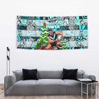 Power Football Merry Christmas Tapestry Indigenous Australian Art