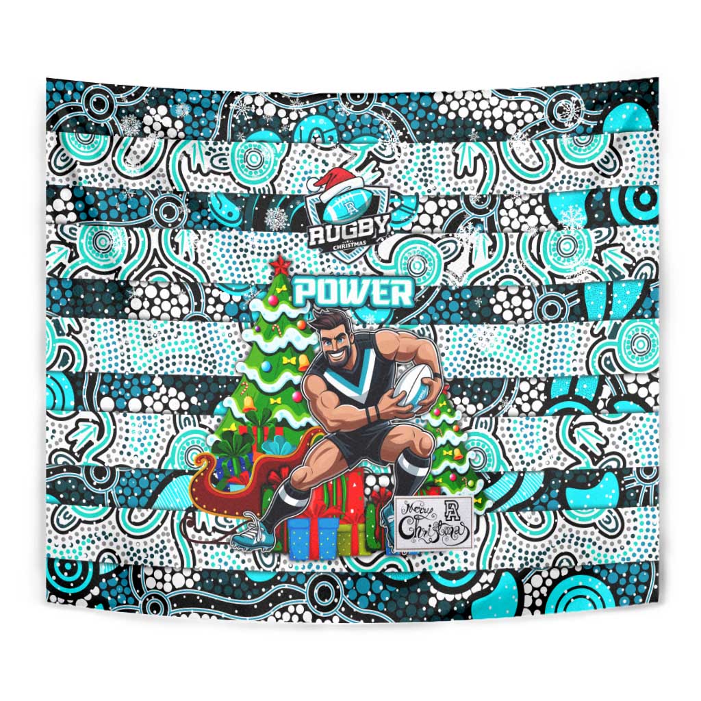 Power Football Merry Christmas Tapestry Indigenous Australian Art