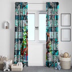 Power Football Merry Christmas Window Curtain Indigenous Australian Art
