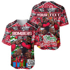 Custom Bombers Rugby Merry Christmas Baseball Jersey Indigenous Australian Art