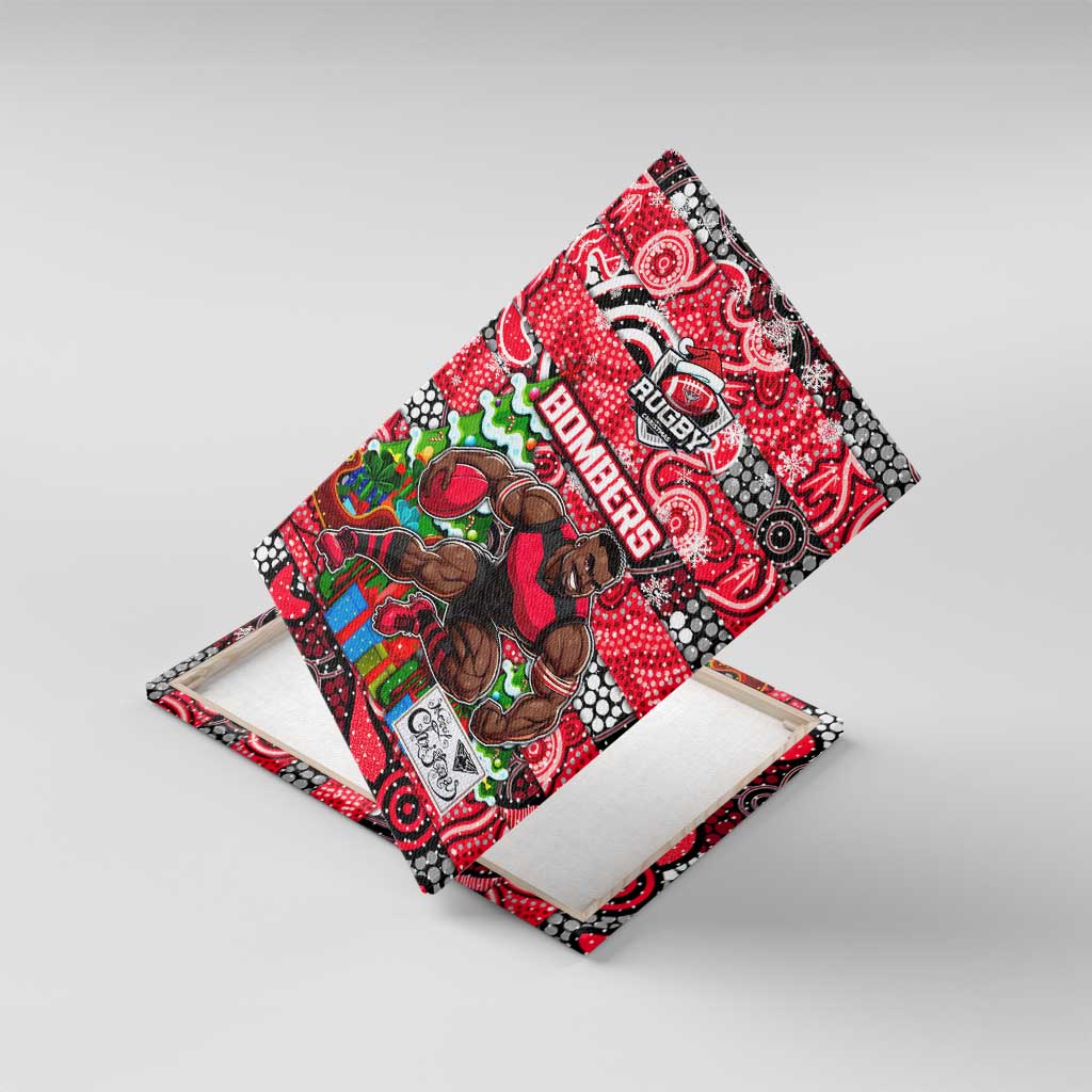 Bombers Football Merry Christmas Canvas Wall Art Indigenous Australian Art