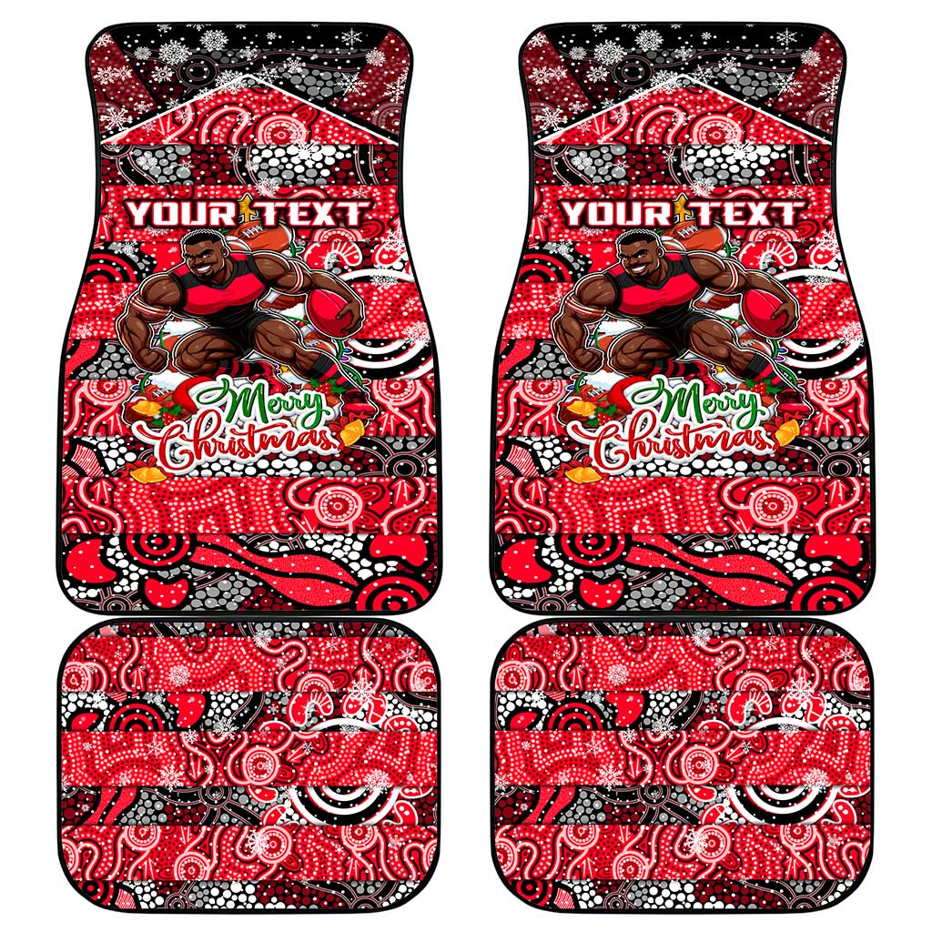Bombers Football Merry Christmas Car Mats Indigenous Australian Art