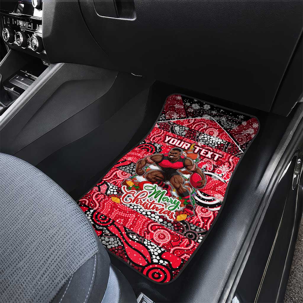 Bombers Football Merry Christmas Car Mats Indigenous Australian Art