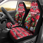 Bombers Football Merry Christmas Car Seat Cover Indigenous Australian Art