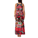 Custom Bombers Rugby Merry Christmas Family Matching Tank Maxi Dress and Hawaiian Shirt Indigenous Australian Art