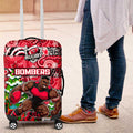 Bombers Football Merry Christmas Luggage Cover Indigenous Australian Art