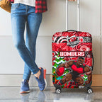 Bombers Football Merry Christmas Luggage Cover Indigenous Australian Art