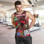 Custom Bombers Rugby Merry Christmas Men Tank Top Indigenous Australian Art