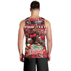 Custom Bombers Rugby Merry Christmas Men Tank Top Indigenous Australian Art