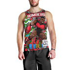 Custom Bombers Rugby Merry Christmas Men Tank Top Indigenous Australian Art