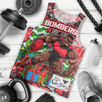 Custom Bombers Rugby Merry Christmas Men Tank Top Indigenous Australian Art