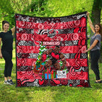Bombers Football Merry Christmas Quilt Indigenous Australian Art
