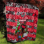 Bombers Football Merry Christmas Quilt Indigenous Australian Art