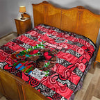Bombers Football Merry Christmas Quilt Indigenous Australian Art