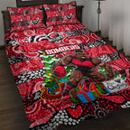 Bombers Football Merry Christmas Quilt Bed Set Indigenous Australian Art