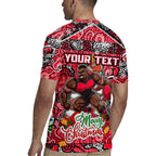 Custom Bombers Rugby Merry Christmas Rugby Jersey Indigenous Australian Art