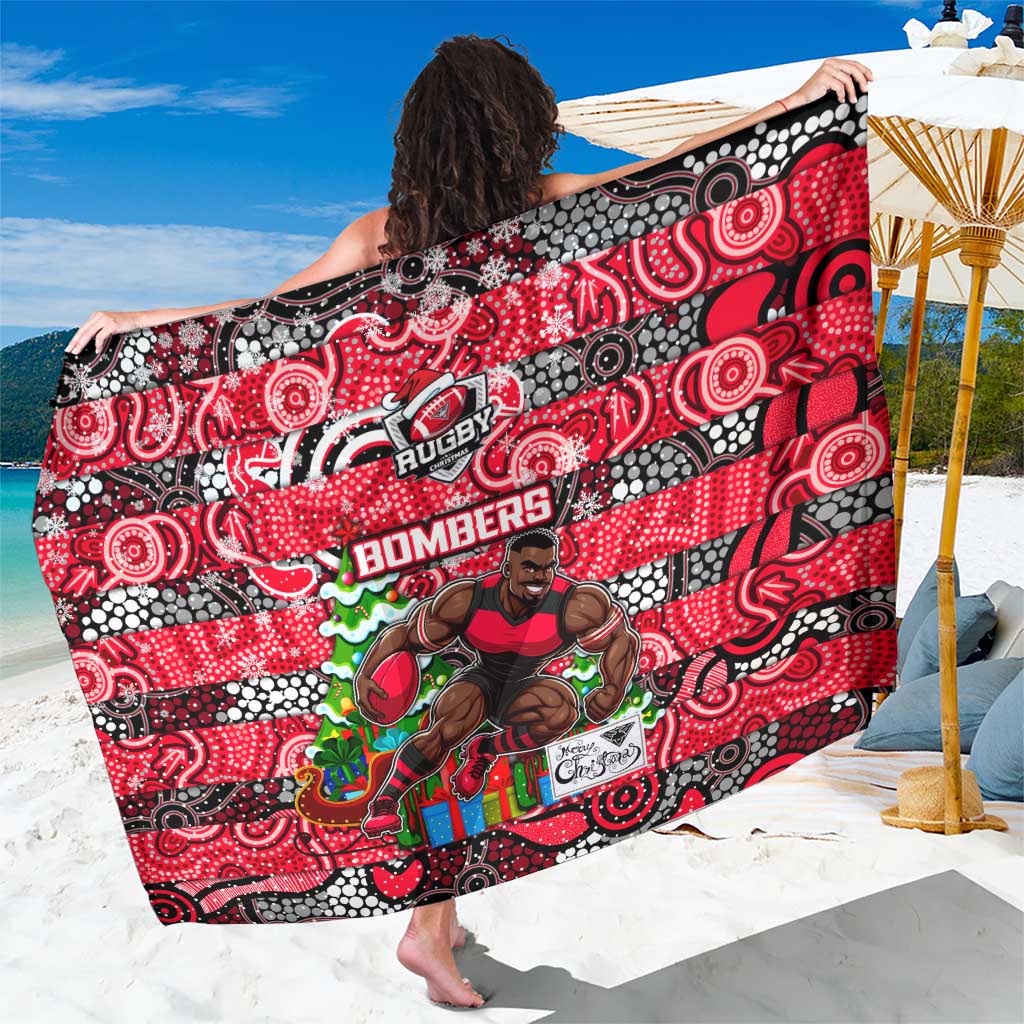 Bombers Football Merry Christmas Sarong Indigenous Australian Art