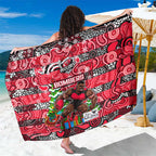 Bombers Football Merry Christmas Sarong Indigenous Australian Art