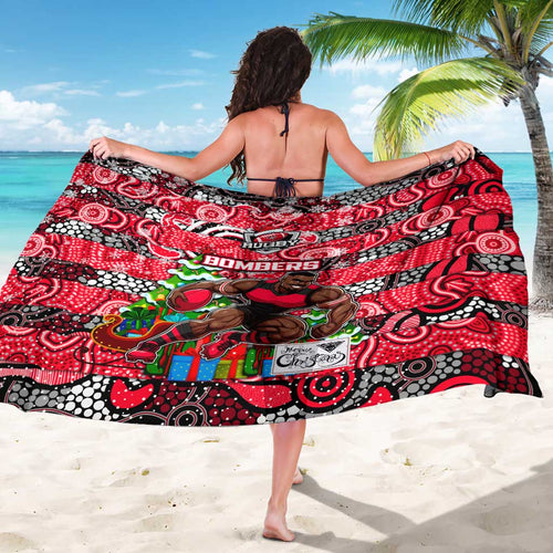 Bombers Football Merry Christmas Sarong Indigenous Australian Art