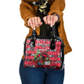 Bombers Football Merry Christmas Shoulder Handbag Indigenous Australian Art