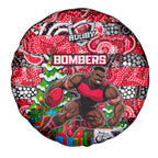 Bombers Football Merry Christmas Spare Tire Cover Indigenous Australian Art
