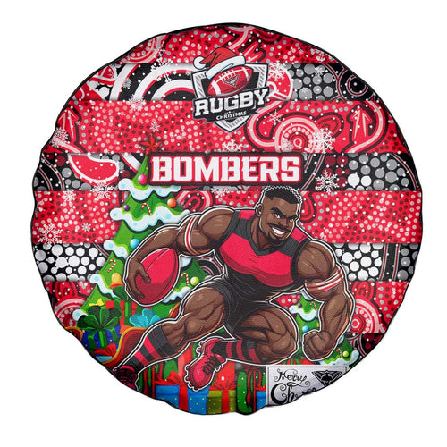 Bombers Football Merry Christmas Spare Tire Cover Indigenous Australian Art