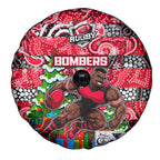 Bombers Football Merry Christmas Spare Tire Cover Indigenous Australian Art