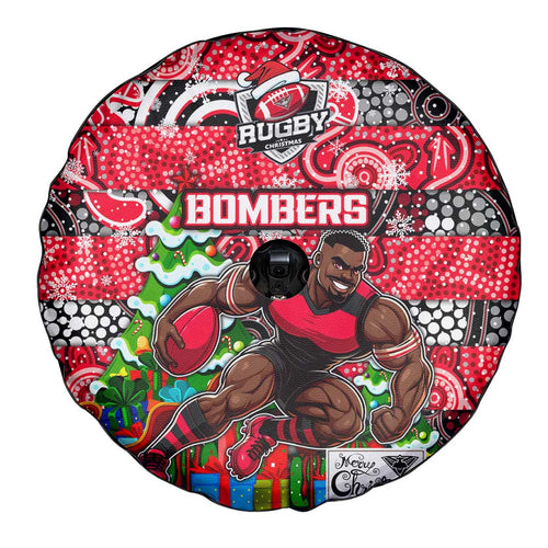 Bombers Football Merry Christmas Spare Tire Cover Indigenous Australian Art