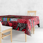 Bombers Football Merry Christmas Tablecloth Indigenous Australian Art