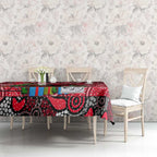 Bombers Football Merry Christmas Tablecloth Indigenous Australian Art