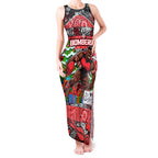 Custom Bombers Rugby Merry Christmas Tank Maxi Dress Indigenous Australian Art