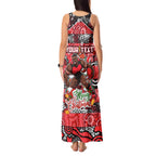 Custom Bombers Rugby Merry Christmas Tank Maxi Dress Indigenous Australian Art